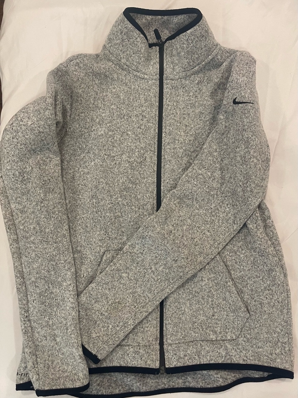 Nike Dri Fit Heather Gray Full-Zip Utility Jacket